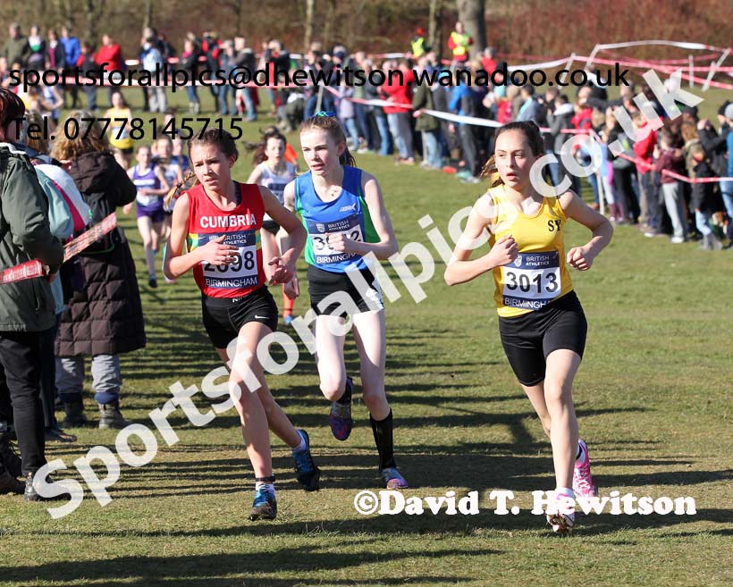 Girls under-13s Inter Counties Cross Country,  Cofton Park, Birmingham. Photo: David T. Hewitson/Sports for All Pics